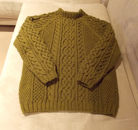 Mens Aran Knit Sweater
